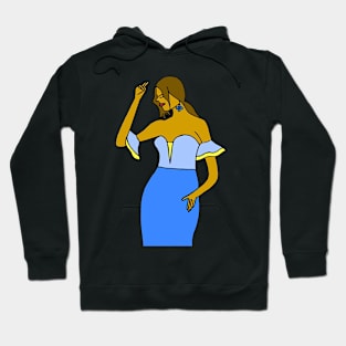 Powerful girl with chic dress and pose ! Hoodie